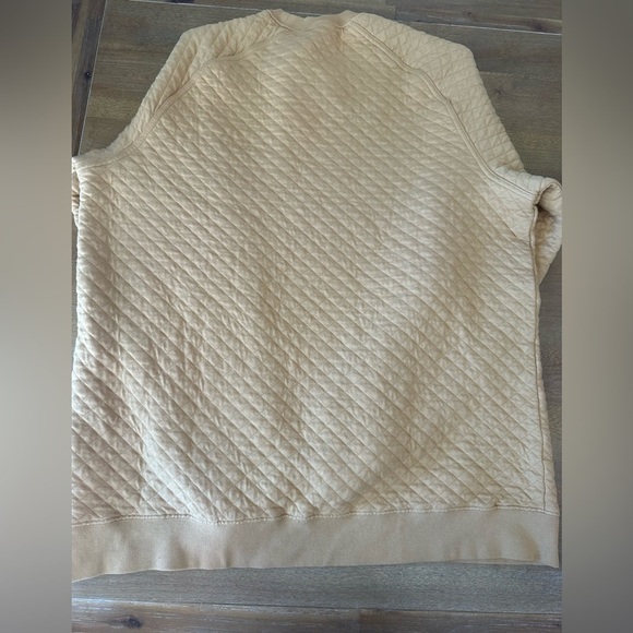 LL Bean Men’s Golden Yellow Quilted Sweatshirt XLT - Picture 6 of 8